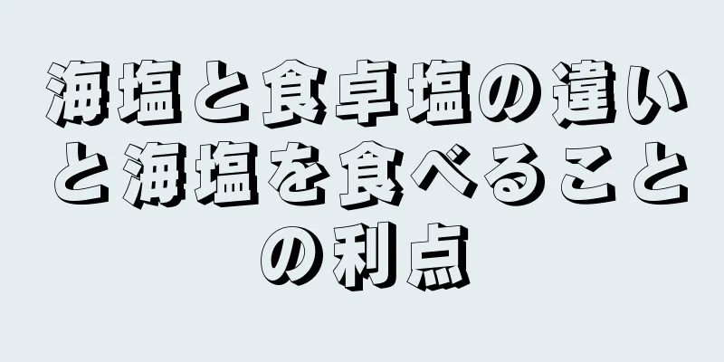 海塩と食卓塩の違いと海塩を食べることの利点