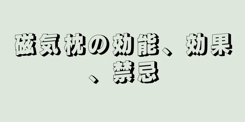 磁気枕の効能、効果、禁忌