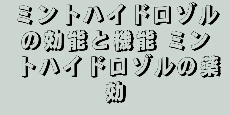 ミントハイドロゾルの効能と機能 ミントハイドロゾルの薬効