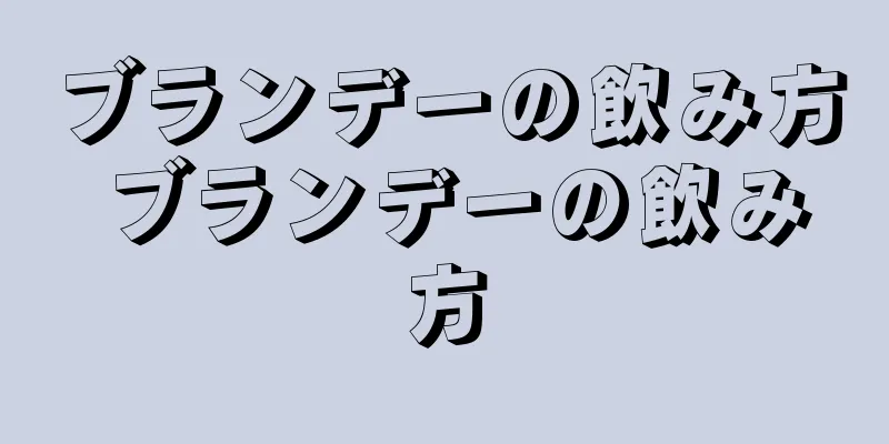 ブランデーの飲み方 ブランデーの飲み方