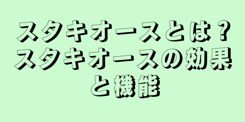 スタキオースとは？スタキオースの効果と機能