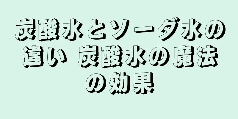 炭酸水とソーダ水の違い 炭酸水の魔法の効果