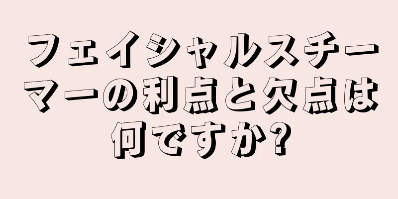 フェイシャルスチーマーの利点と欠点は何ですか?