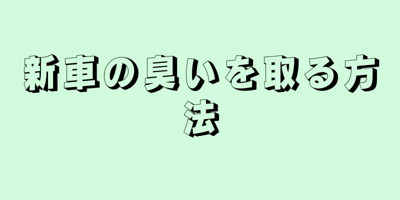 新車の臭いを取る方法