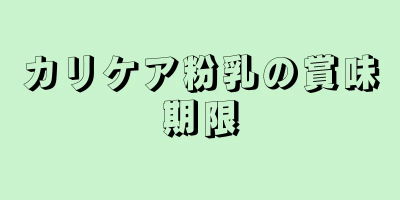 カリケア粉乳の賞味期限