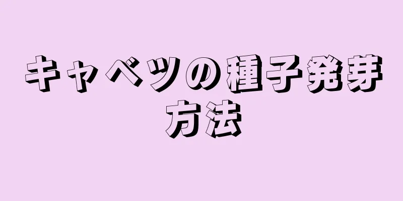 キャベツの種子発芽方法