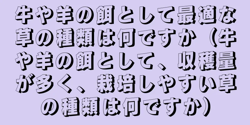 牛や羊の餌として最適な草の種類は何ですか（牛や羊の餌として、収穫量が多く、栽培しやすい草の種類は何ですか）