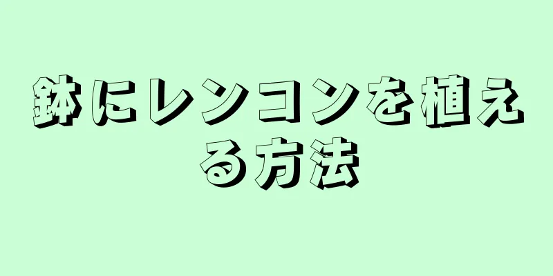 鉢にレンコンを植える方法