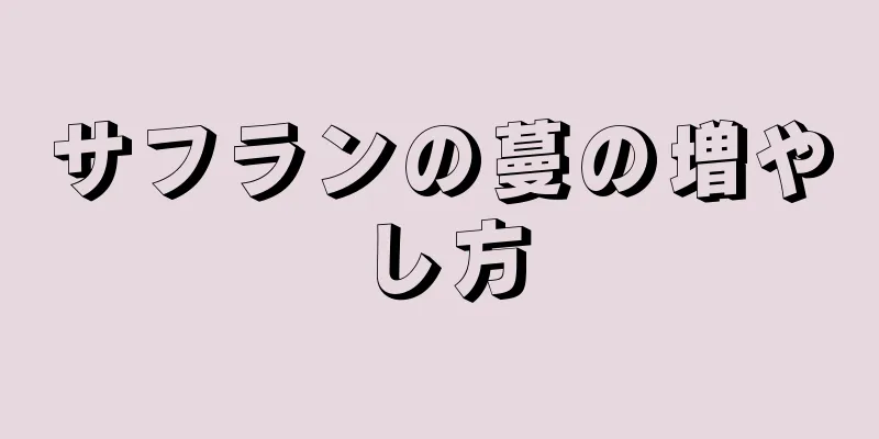 サフランの蔓の増やし方