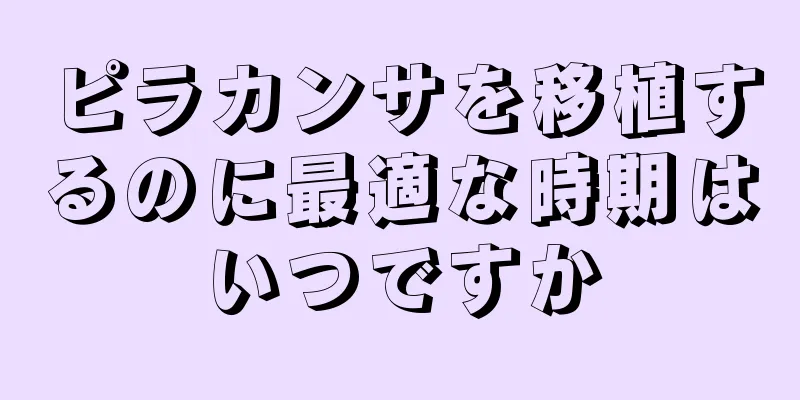 ピラカンサを移植するのに最適な時期はいつですか