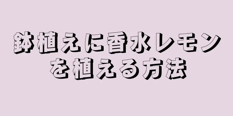 鉢植えに香水レモンを植える方法