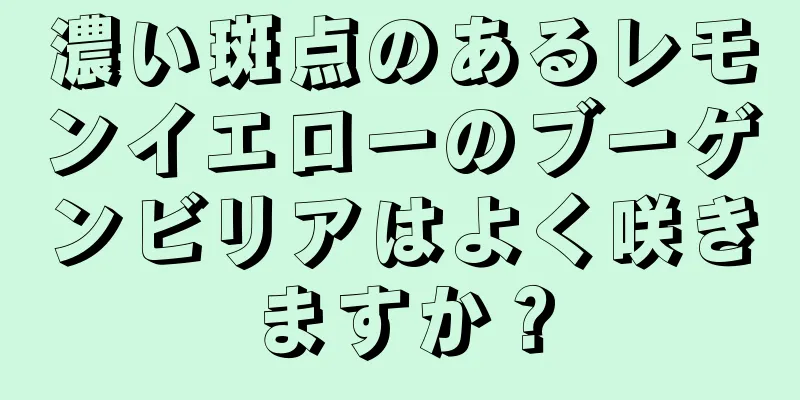 濃い斑点のあるレモンイエローのブーゲンビリアはよく咲きますか？