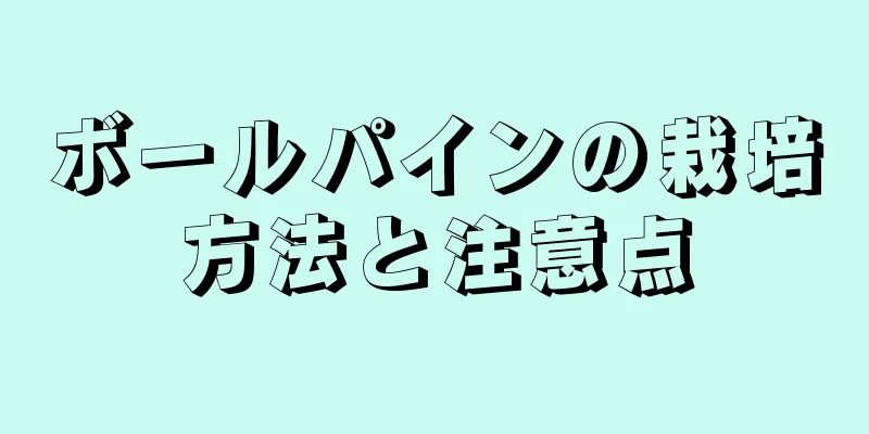 ボールパインの栽培方法と注意点