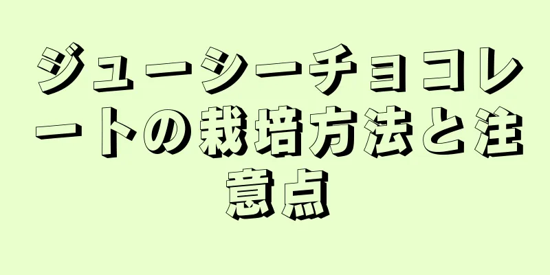 ジューシーチョコレートの栽培方法と注意点