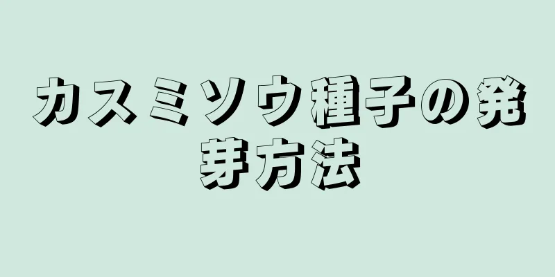 カスミソウ種子の発芽方法