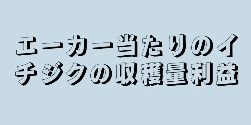 エーカー当たりのイチジクの収穫量利益