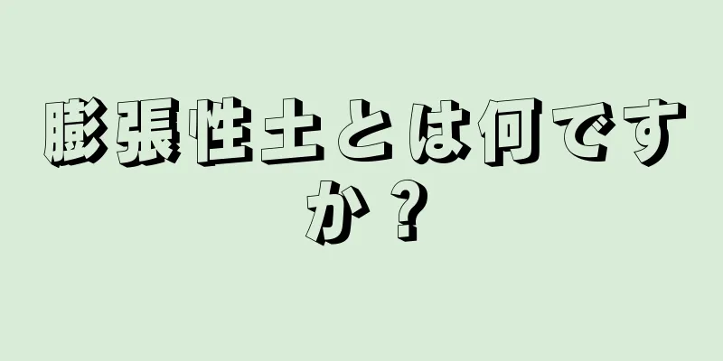 膨張性土とは何ですか？