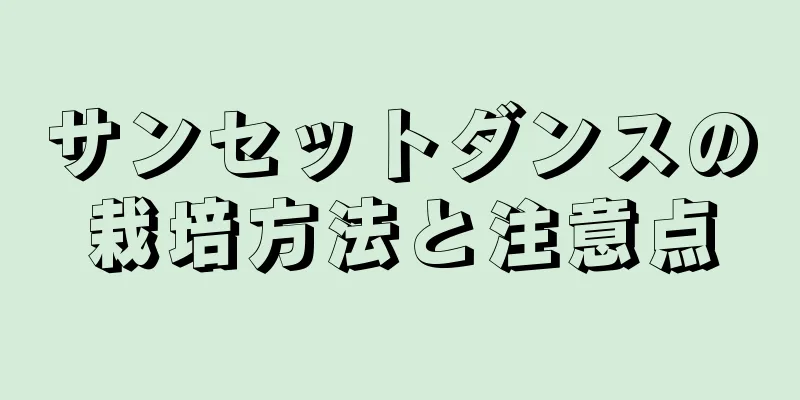 サンセットダンスの栽培方法と注意点