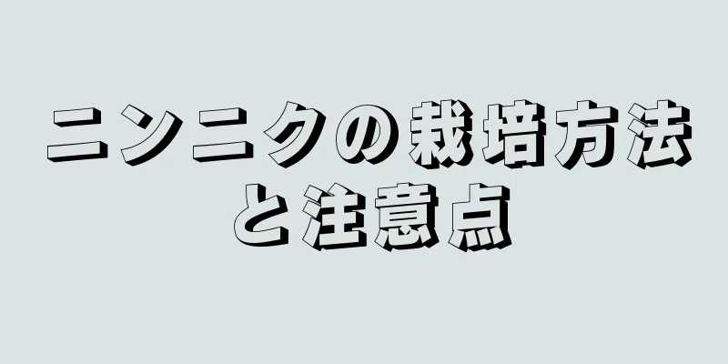 ニンニクの栽培方法と注意点