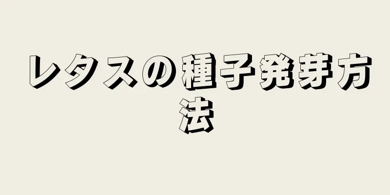 レタスの種子発芽方法