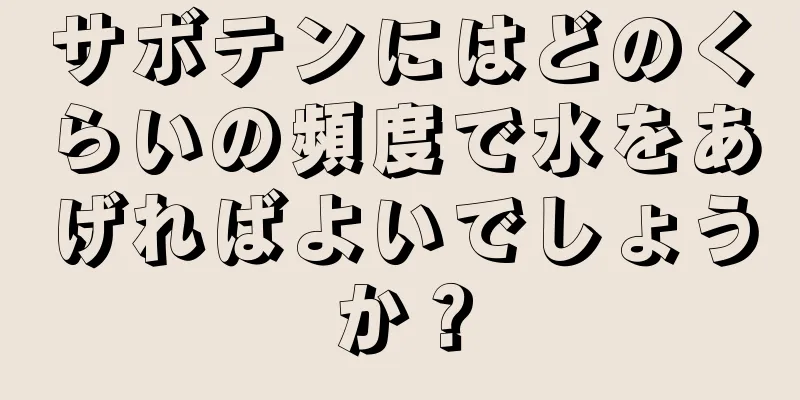 サボテンにはどのくらいの頻度で水をあげればよいでしょうか？