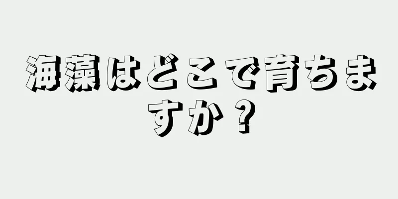 海藻はどこで育ちますか？