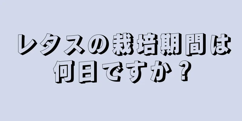 レタスの栽培期間は何日ですか？