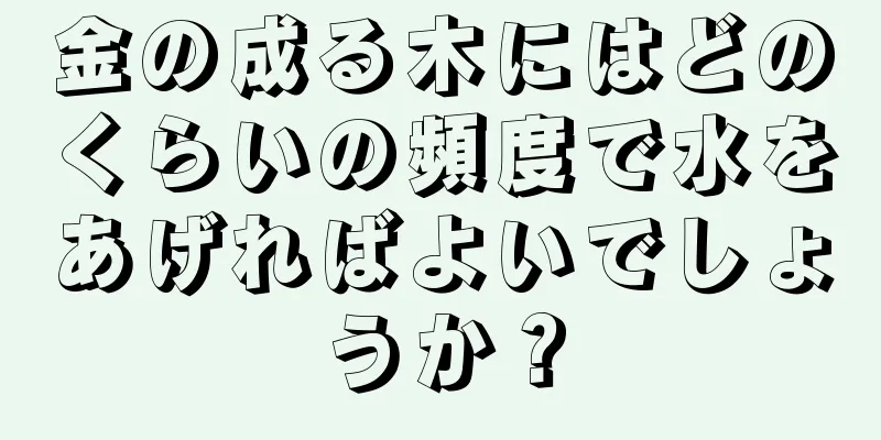 金の成る木にはどのくらいの頻度で水をあげればよいでしょうか？