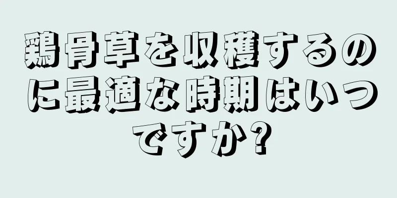 鶏骨草を収穫するのに最適な時期はいつですか?