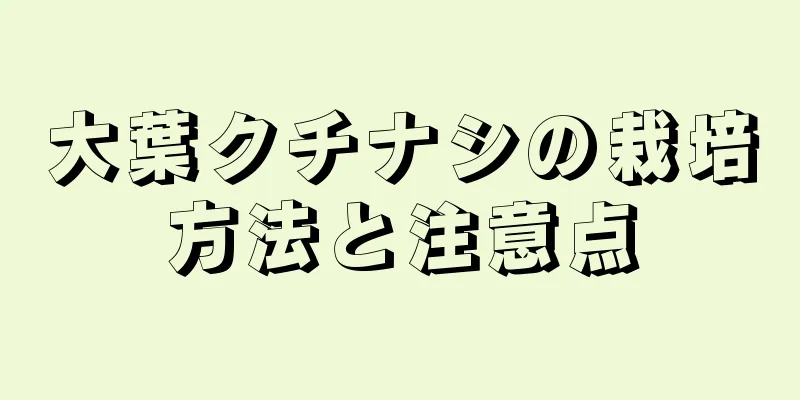 大葉クチナシの栽培方法と注意点