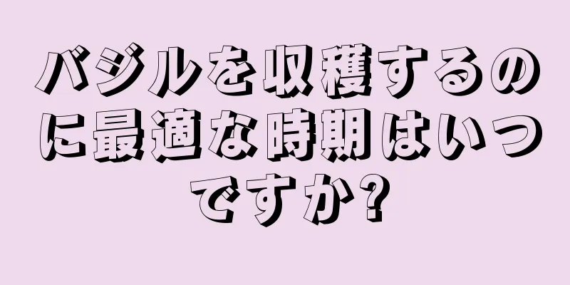 バジルを収穫するのに最適な時期はいつですか?