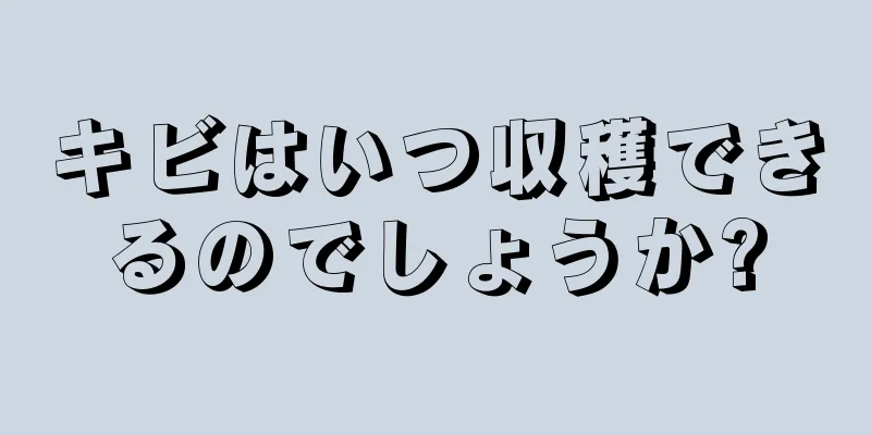 キビはいつ収穫できるのでしょうか?