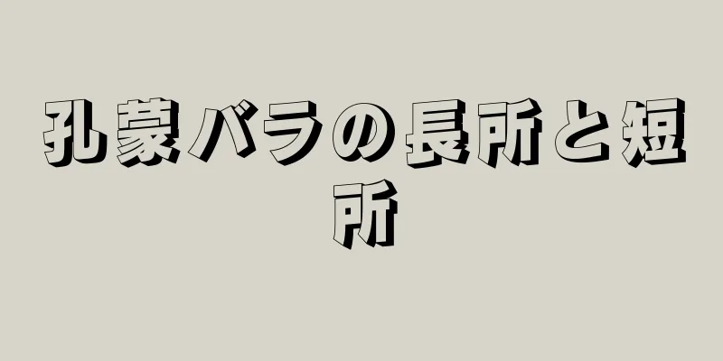 孔蒙バラの長所と短所