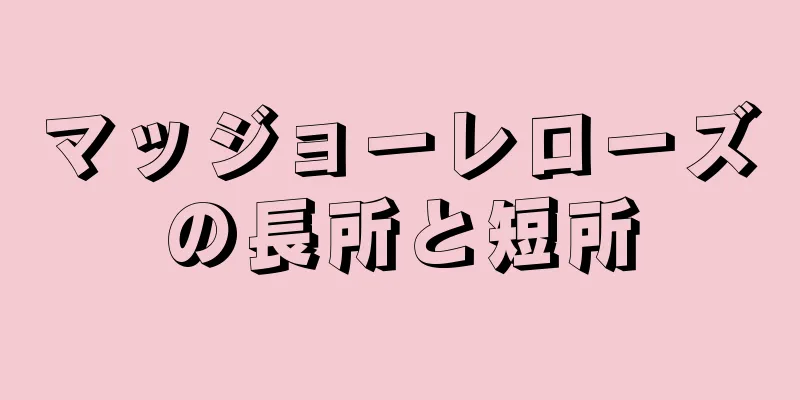 マッジョーレローズの長所と短所