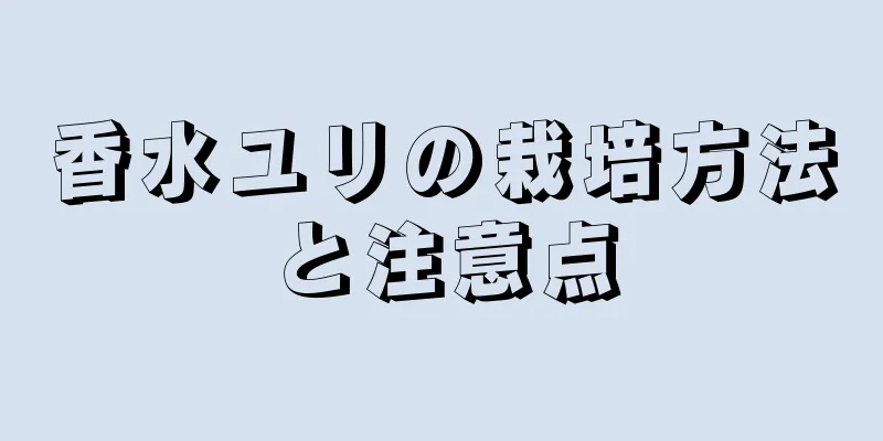 香水ユリの栽培方法と注意点