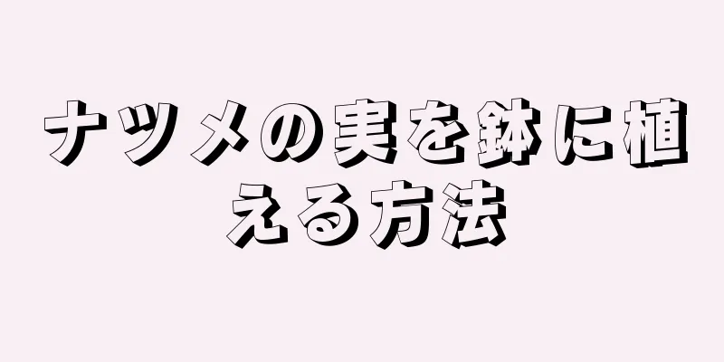 ナツメの実を鉢に植える方法
