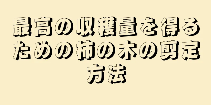 最高の収穫量を得るための柿の木の剪定方法