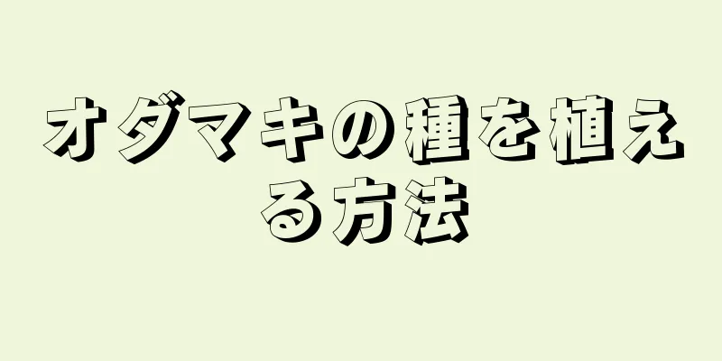オダマキの種を植える方法