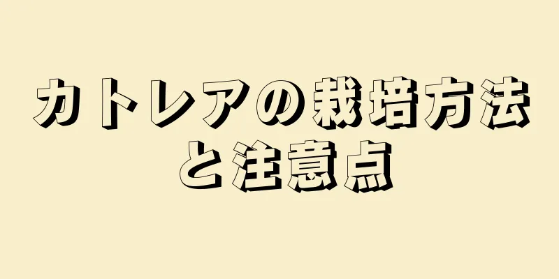 カトレアの栽培方法と注意点