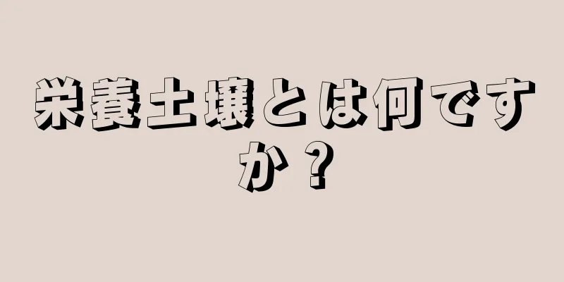 栄養土壌とは何ですか？