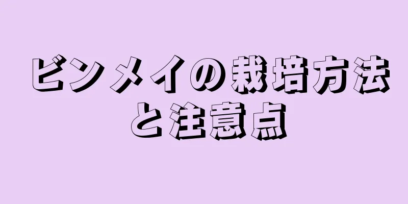 ビンメイの栽培方法と注意点