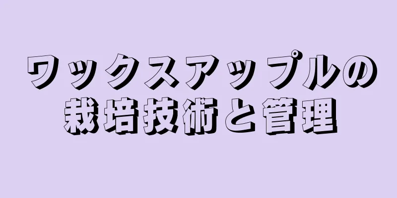 ワックスアップルの栽培技術と管理