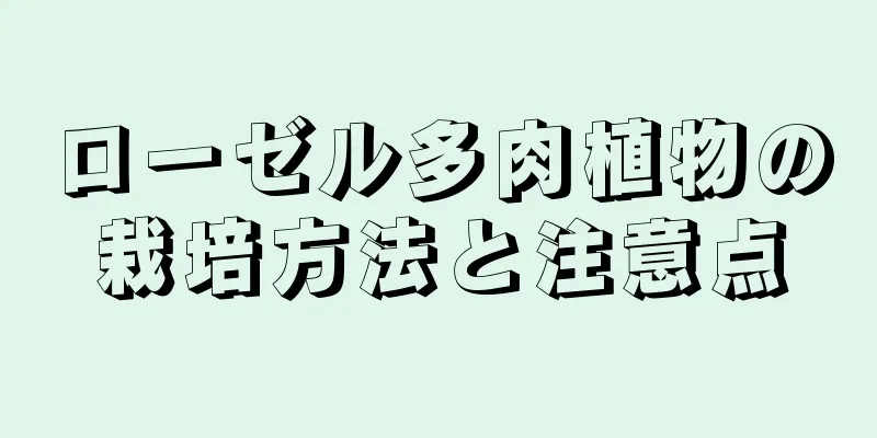 ローゼル多肉植物の栽培方法と注意点