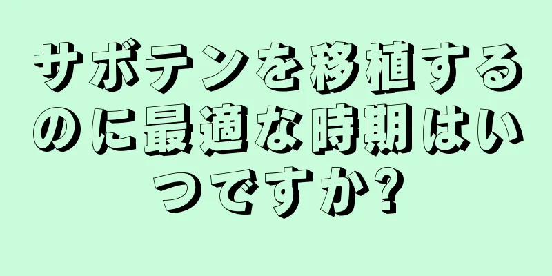 サボテンを移植するのに最適な時期はいつですか?