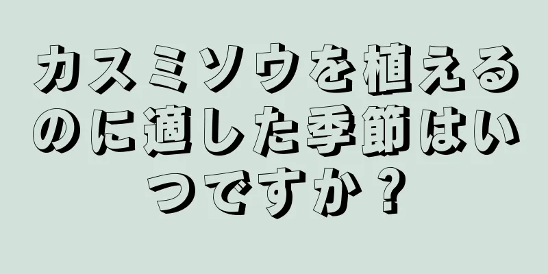 カスミソウを植えるのに適した季節はいつですか？