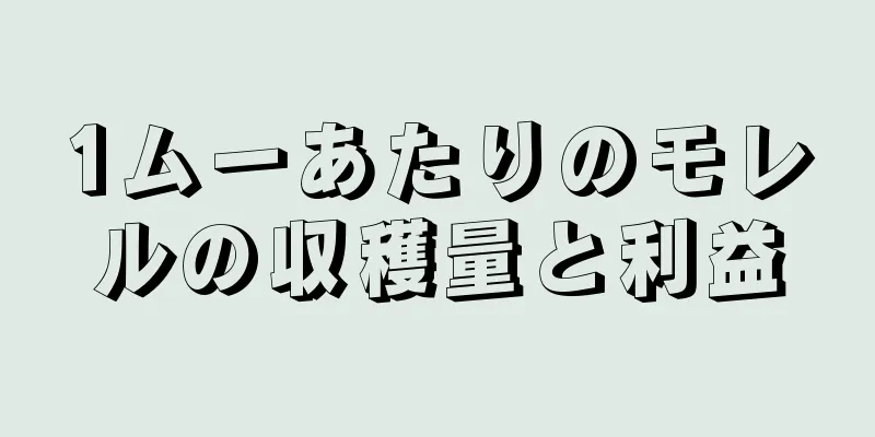 1ムーあたりのモレルの収穫量と利益