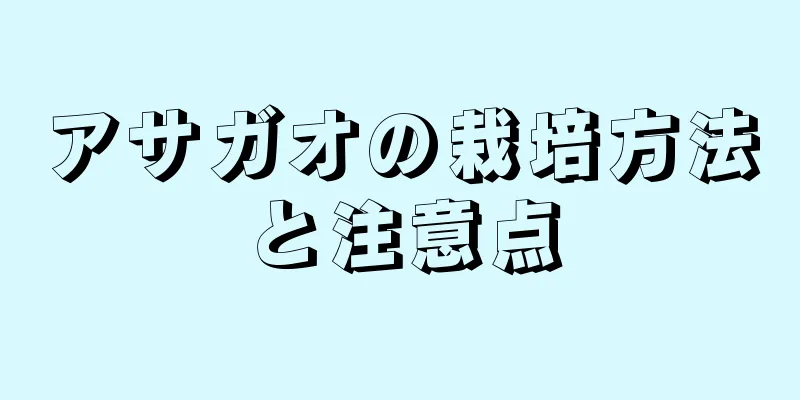 アサガオの栽培方法と注意点