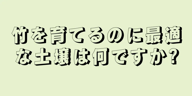 竹を育てるのに最適な土壌は何ですか?