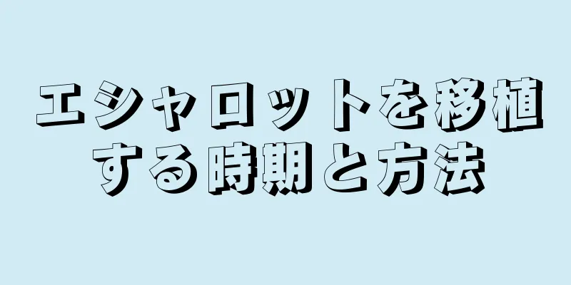 エシャロットを移植する時期と方法