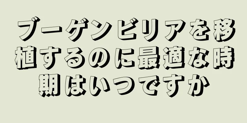 ブーゲンビリアを移植するのに最適な時期はいつですか